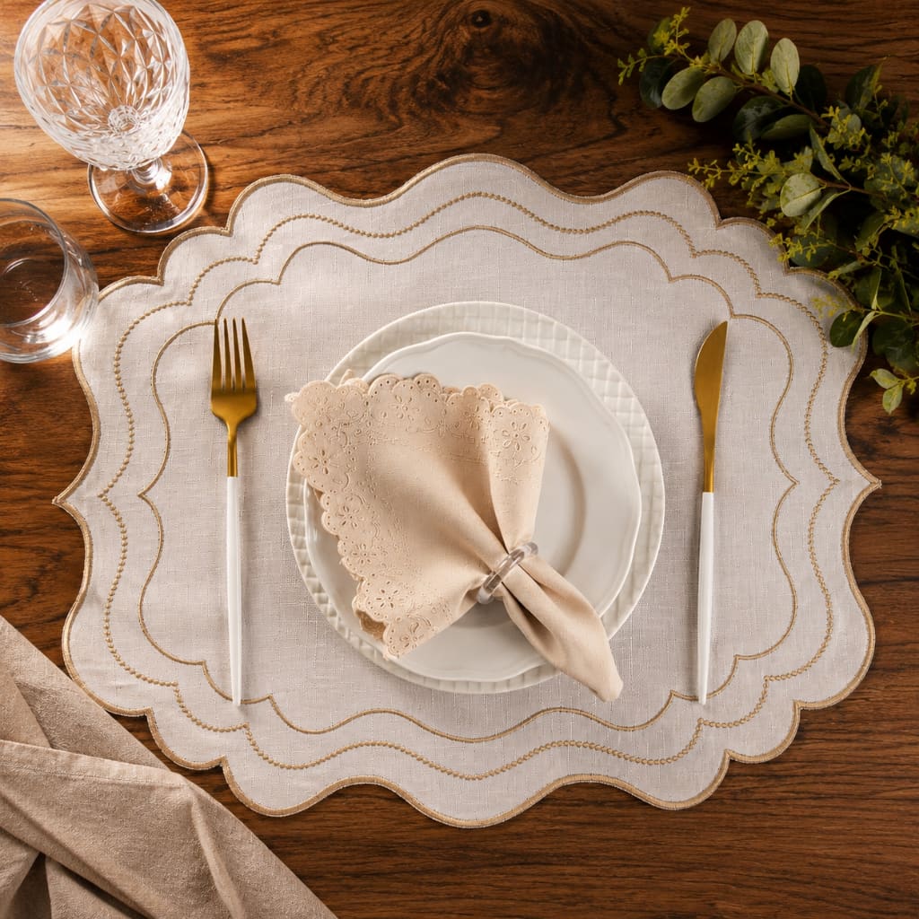 Kit Americano 4 e 8 Peças: Sousplats e Guardanapos - Eleve a Elegância e Sofisticação da Sua Mesa